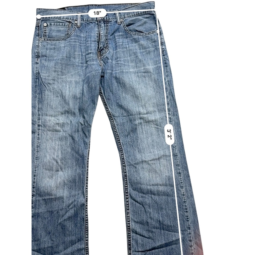 Levi's 527 Slim Bootcut Jeans Men's W34 L30 Medium Wash Denim Classic - Picture 4 of 13